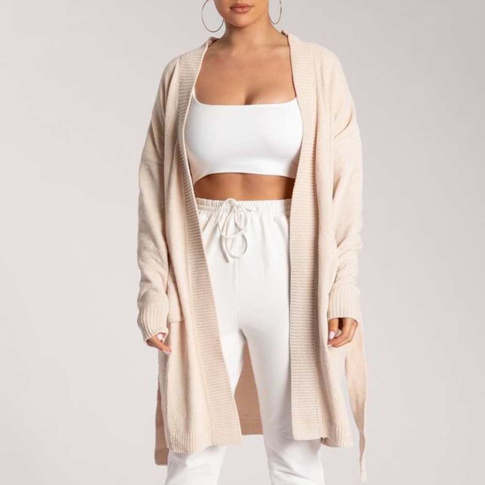 Meshki DELTA Long Chenille Cardigan - Cream